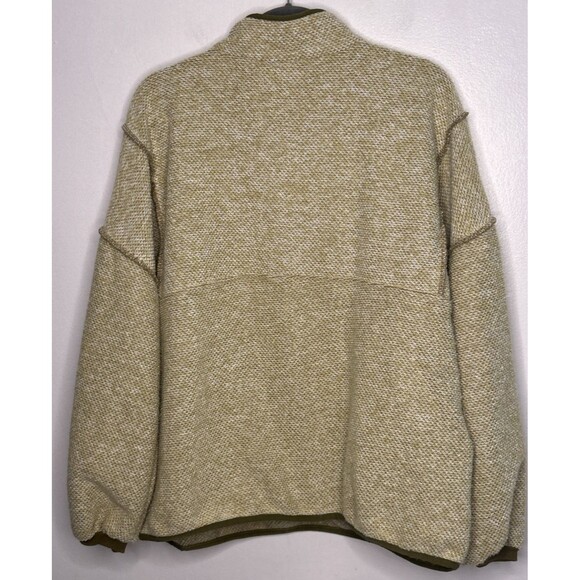 OUT FROM UNDER Brook 1/4 Zip Large Pullover Sweatshirt Urban Outfitters Green - Picture 3 of 5